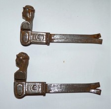 ANCIENNE PAIRE LOT LOQUET BLOQUE BLOC VOLET GÂCHE FERRONNERIE FER FORGE