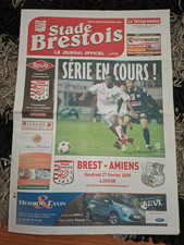 FOOTBALL PROGRAMME BREST STADE BRESTOIS-AMIENS ASC FRANCE LIGUE 2 L2 27.02.2009