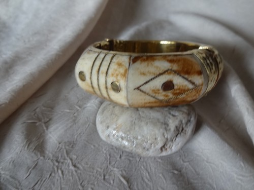 Bracelet jonc hexagonal - bracelet,