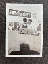 PHOTOGRAPHIE  ARGENTIQUE - PUB - COCA-COLA - PLAGE : USA- CIRCA 1950