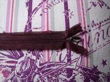 ♥  Fermeture éclair 20 cm marron à glissière / zip ♥