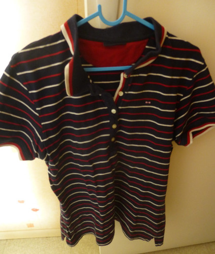 Polo femme bleu - bleu, rouge