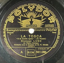 Giuseppe Lugo & Weiss : La tosca / Werther DISQUE 78 TOURS RPM POLYDOR 561.086
