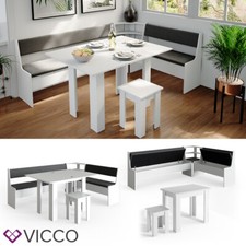 Ensemble table et bancs en angle Vicco Roman, banc de cuisine, banc en angle