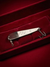 Vintage accessoire de pêche cuillère de mer ancien neuf stock magasin collection