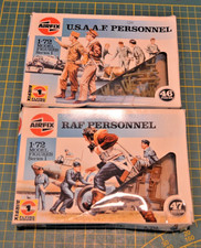 LOT  MAQUETTES  RAF  personnel et USAAF   2 boites soldats  AIRFIX  1/72  lire