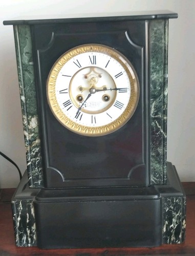 Pendule marbre noir vert - pendule,