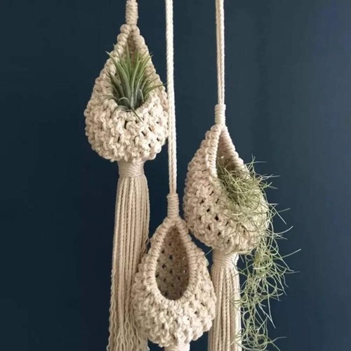 Macramé mural plante - macramé,