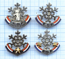 4 Broches médailles ESF ECOLE