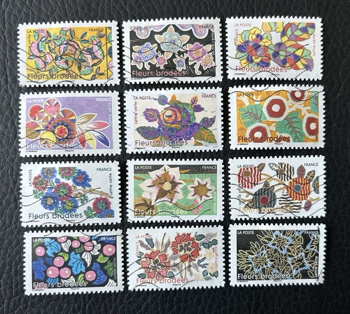 Série fleurs brodées - « fleurs, brodées »