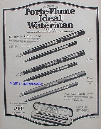 Advertisement waterman feather - waterman,