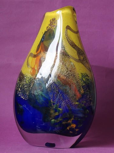 Superbe vase verre - verre, soufflé