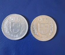 2 X 5 Francs SUISSE Tête de