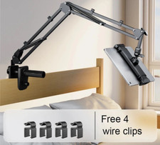 Support Tablette Téléphone Rotatif Réglable Bras Long Lit Bureau iPad Samsung