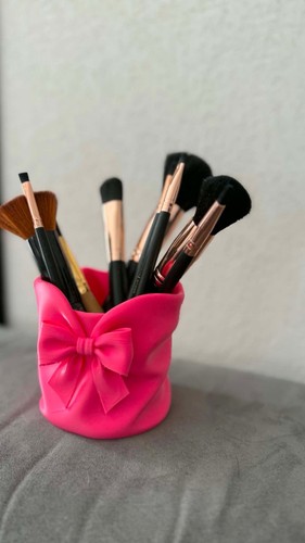 Porte pinceaux maquillage rose - maquillage,