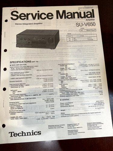 Technics v650 suv650 - technics,