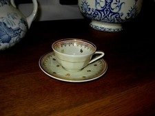 tasse à café ancienne Limoges porcelaine doré or fin signé Ribes Limoges France