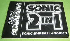 Notice Game Gear Sonic 2 in 1