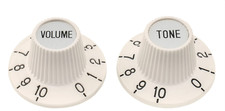 TONE X 1 VOLUME X 1 KNOB BOUTON POTARD chapeau de sorciere CREAM WHITE GIBSON