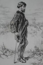 GAVARNI Lithographie originale série PHYSIONOMIES PARISIENNES - DECLASSES