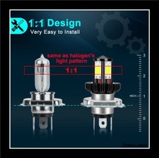 Eclairage Led 1200Lm H4 CREE 6000 K Auto Moto Quad Voiture NEUF