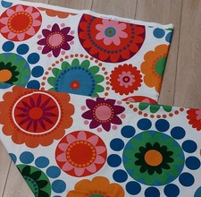 Tissu vintage IKEA Mid-Century Space Age avec fleurs colorées