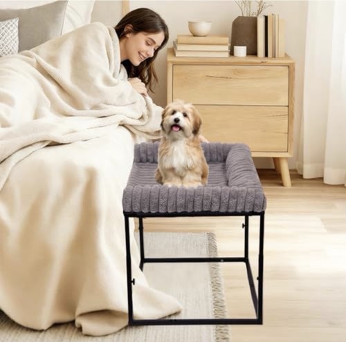 Adjustable bedside dog bed for - adjustable,