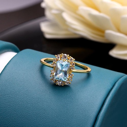 Bague topaze bleue argent - bague, en