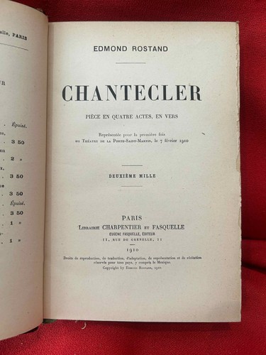 Rostand chantecler - (edmond),