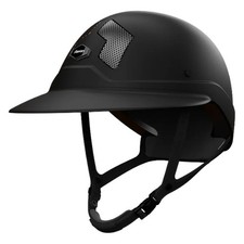 Casque équitation Flex On Armet Dark noir visière Angel jugulaire noir en M