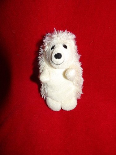 Doudou peluche hérisson blanc - peluche,