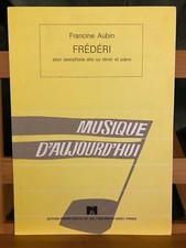 Francine Aubin Frédéri partition saxophone et piano éditions Robert Martin
