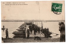 CPA 49 - ANGERS (M. et Loire) - 232. Manoeuvres 6e Génie. Pont de bateaux