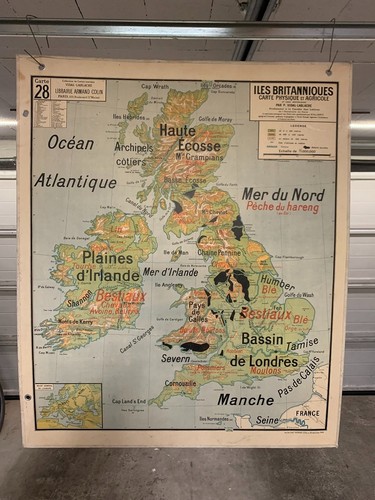Ancienne affiche carte - ancienne,