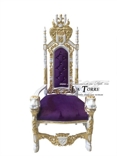 Trône royal avec - lions, en