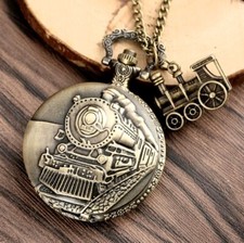 Montre Gousset Train Ancien Locomotive à vapeur (Réf 6)