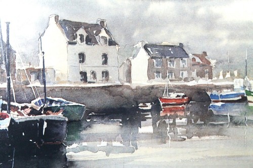 Aquarelle bretagne pêche - pêche, à