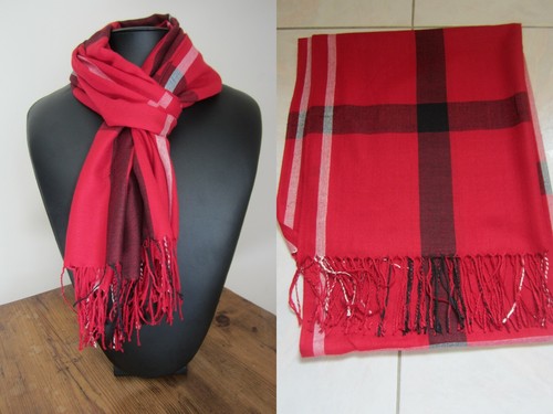 Echarpe tartan rouge - tartan,