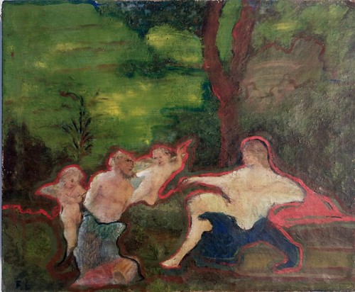 Peinture huile moderniste - à, l'huile