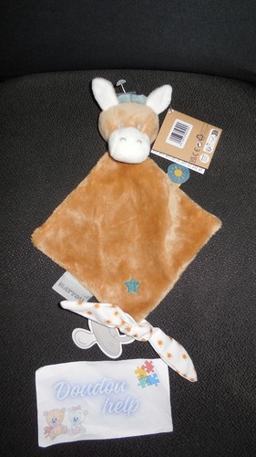 Doudou plat léo âne - doudou,