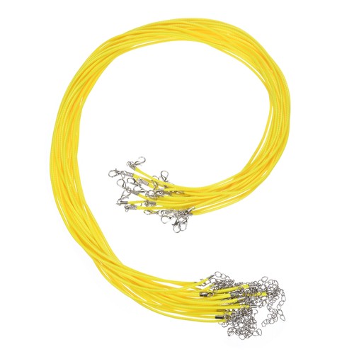20pcs collier cire jaune - cire,