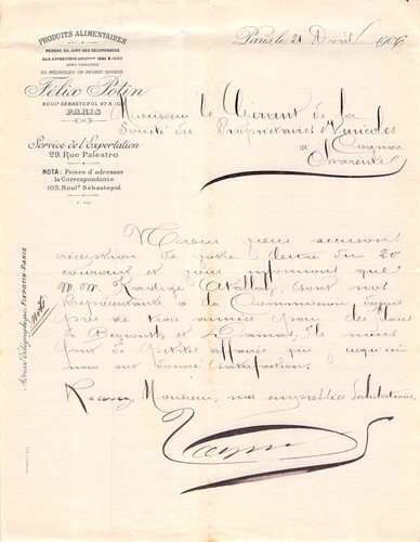 1906 produits alimentaires - 1906,