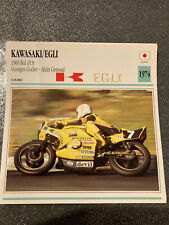 CARTE FICHE MOTO collection ATLAS KAWASAKI / EGLI  1000 BOL D'OR GEORGES GODIER 