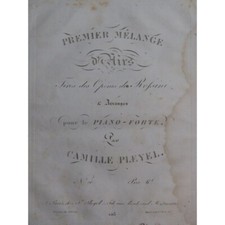PLEYEL Camille Premier Mélange d'Airs Rossini Piano ca1820