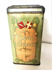 BOITE TÔLE CHOCOLAT CACAO SOLUBILISÉ D'ANNECY - 500gr - Ht 16,3 cm