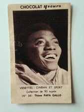 RARE IMAGE PROMO CHOCOLAT YVOURS - N°36 THIAM PAPA GALLO