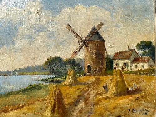 Peinture huile tableau - a, l’huile