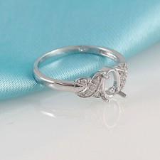 Bague solitaire pierre précieuse taille 7 x 5 mm forme ovale bijoux en argent...