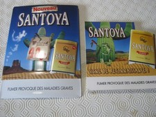 présentoir publicitaire et plaque métal cigarettes santoya