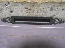 Ancien Fronton de Boite aux Lettres en Fer Forgé pour porte  50 cm L